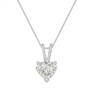 14K White Gold 3/8 Cttw Heart-Shaped Diamond Classic Solitaire 18" Pendant Necklace (H-I Color, VS2-SI1 Clarity)-9