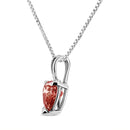 IGI Certified 14K White Gold Martini Set 1.00 Cttw Lab Grown Pink Heart Diamond Solitaire 18" Pendant Necklace (Pink Color, SI2 Clarity)-7