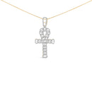 Men's 10K Yellow Gold 1.00 Cttw Ankh Cross Pendant-1
