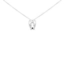 .925 Sterling Silver Diamond Accent and Black Enamel French Bullldog 18" Inch Pendant Necklace inch (I-J Color, I2-I3 Clarity)-6