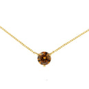 14K Yellow Gold 1/2 Cttw Martini Set Lab Grown Yellow Diamond Solitaire 18" Pendant Necklace (Yellow Color, VS2-SI1 Clarity)-5