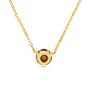 14K Yellow Gold 1/2 Cttw Martini Set Lab Grown Yellow Diamond Solitaire 18" Pendant Necklace (Yellow Color, VS2-SI1 Clarity)-8