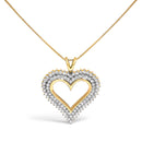 .925 Sterling Silver 1.00 Cttw Diamond Heart 18" Pendant Necklace (I-J Color, I2-I3 Clarity)-11