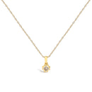 14K Yellow Gold Plated Sterling Silver 1/5 Cttw Diamond Swirl Pendant Necklace-1