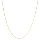 Solid 14K Yellow Gold 0.75mm Classic Box Chain Necklace. Unisex Chain - Size 16 Inches-1
