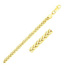 3.3mm 14k Yellow Gold Light Weight Wheat Bracelet-4