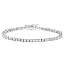 4.96 Carat Genuine White Topaz .925 Sterling Silver Bracelet-1