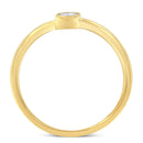 14K Yellow Gold Plated .925 Sterling Silver Miracle Set Diamond Ring (1/20 Cttw, J-K Color, I1-I2 Clarity) - Size 6-2