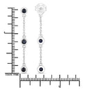 0.66 Carat Genuine Blue Sapphire .925 Sterling Silver Earrings-3