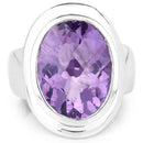 9.01 Carat Genuine Amethyst .925 Sterling Silver Ring-3