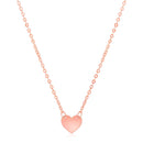 14k Rose Gold Polished Mini Heart Necklace-1