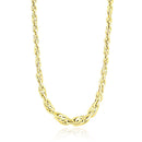 Polished Double Oval Link Chain Necklace in 14k Yellow Gold-1