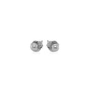 14k White Gold Spherical Stud Earrings (3.0 mm)-2