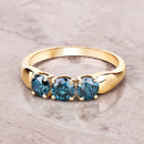 1.03 Carat Genuine Blue Diamond 14K Yellow Gold Ring-4
