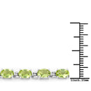 8.61 Carat Genuine Peridot .925 Sterling Silver Bracelet-4