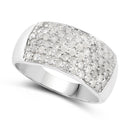 1.21 Carat Genuine White Diamond .925 Sterling Silver Ring-2