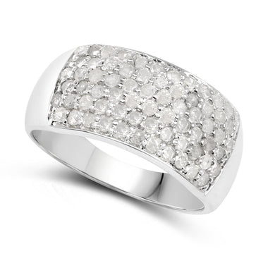 1.21 Carat Genuine White Diamond .925 Sterling Silver Ring - 0