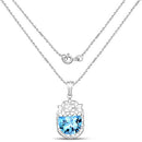 10.90 Carat Genuine Swiss Blue Topaz .925 Sterling Silver Pendant-2