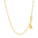 14k Yellow Gold Adjustable Paperclip Chain 1.5mm-1