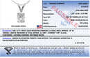 IGI Certified 10K White Gold 3/8 cttw Prong Set Diamond Oval Pendant Necklace (I-J Color, I1 Clarity) - Size 18"-6