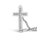 .925 Sterling Silver Diamond Accent Cross Bolo Bracelet (I-J Color, I1-I2 Clarity) - 7"-2