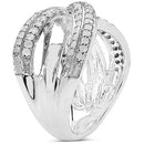 0.55 Carat Genuine White Diamond .925 Sterling Silver Ring-3