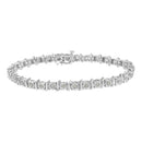 Two-Tone 10K Yellow Gold over .925 Sterling Silver 1.0 Cttw Diamond S-Curve Link Miracle-Set Tennis Bracelet (I-J Color, I3 Clarity) - 7"-4