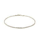 14k White Gold Solid Diamond Cut Rope Bracelet 1.5mm-2