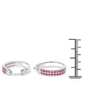 2.20 Carat Genuine Ruby .925 Sterling Silver Earrings-3