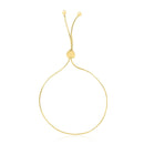 14k Yellow Gold Adjustable Lariat Style Heart Motif Bracelet-4