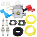 Carburetor Kit For Poulan FL1500 FL1500LE 25cc Weed Eater Featherlite Gas Leaf Blower Trimmer Replace C1U-W12B C1U-W12A 530071629-1