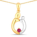 0.20 Carat Genuine Ruby .925 Sterling Silver Pendant-1