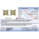 IGI Certified 3/8 Cttw Princess-Cut Square Diamond 4-Prong Solitaire Stud Earrings in 14K Yellow Gold (K-L Color, I1-I2 Clarity)-5