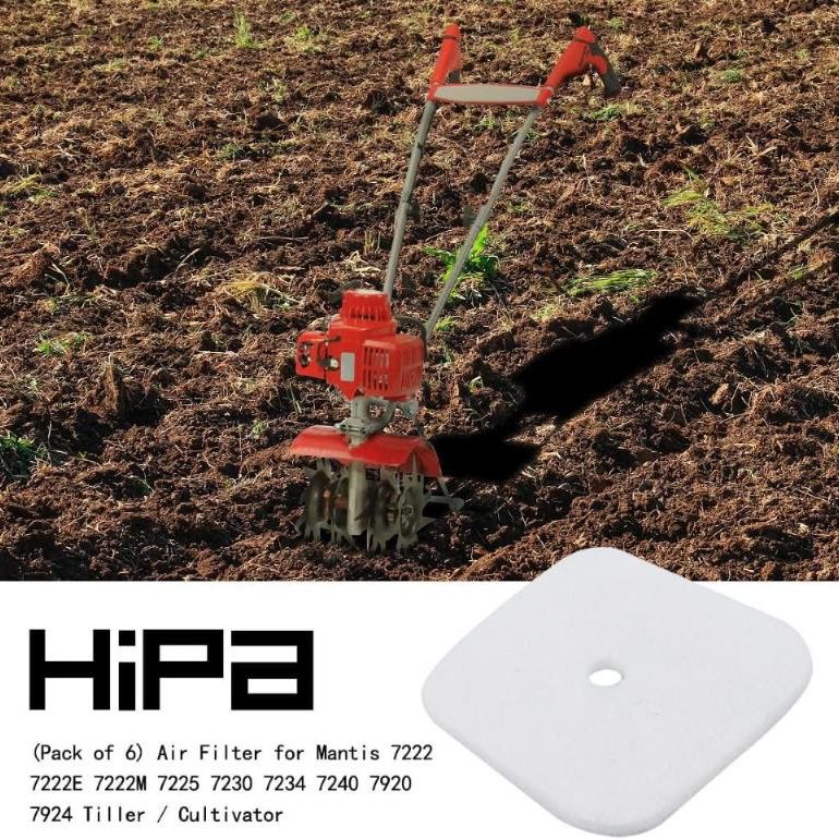 Hipa Air Filters Fits Mantis 7222 7222E 7222M Tiller / Cultivator Replace 13031004560 9066 100-416 (Pack of 5)