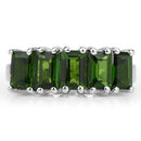 3.25 Carat Genuine Chrome Diopside .925 Sterling Silver Ring-3