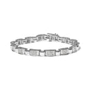 14K White Gold 2.00 Cttw Princess Diamond Invisible Set Link Bracelet (H-I Color, SI2-I1 Clarity) - 7"-1
