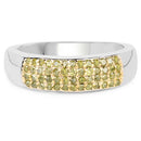 0.22 Carat Genuine Yellow Diamond .925 Sterling Silver Ring-3