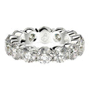 Round Cut Lab Grown Diamond Eternity Ring in 14k White Gold (6 cttw FG/VS2)-2
