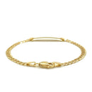 14k Yellow Gold Curb Link Style Children's ID Bracelet-3