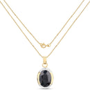 7.50 Carat Genuine Black Sapphire .925 Sterling Silver Pendant-2