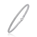Fancy Weave Bangle in 14k White Gold (3.0mm)-1
