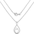 0.34 Carat Genuine White Diamond .925 Sterling Silver Pendant-2