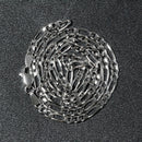 3.0mm 14k White Gold Solid Figaro Chain-6