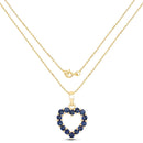 0.64 Carat Genuine Blue Sapphire 10K Yellow Gold  Pendant-2