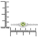 1.75 Carat Genuine Peridot .925 Sterling Silver Bracelet-3