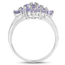 1.61 Carat Genuine Tanzanite .925 Sterling Silver Ring-2