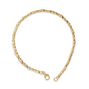 Gold Vermeil .925 Sterling Silver 1/7 Cttw Diamond Puff Heart Bangle Bracelet-3
