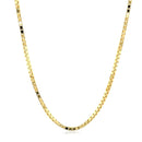 14k Yellow Gold Semi Solid Box Chain 1.6mm-2