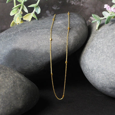 Bead Links Pendant Chain in 14k Yellow Gold (1.5mm) - 0