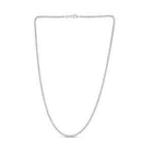Moon Cut Bead Chain in 14k White Gold (2.50 mm)-2